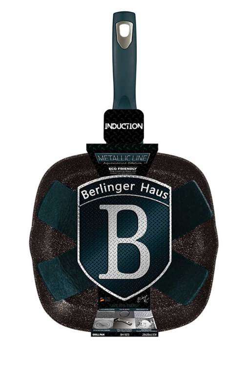 Berlinger Haus 28cm Marble Coating Grill Pan - Aquamarine Edition