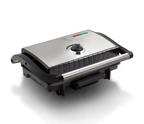 BERLINGER HAUS 1500W ELECTRIC GRILL PANINI PRESS WITH OIL DRIP - SILVER,BH-9059