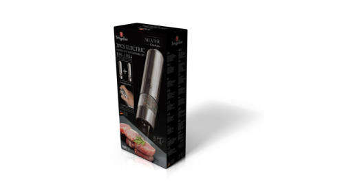 Berlinger Haus 2-Piece Electric Pepper & Salt Mill Set - Carbon Edition,BH-1904