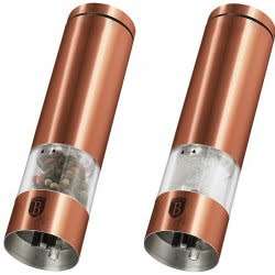 Berlinger Haus 2-Piece Electric Pepper & Salt Mill Set - Rose Gold Edition