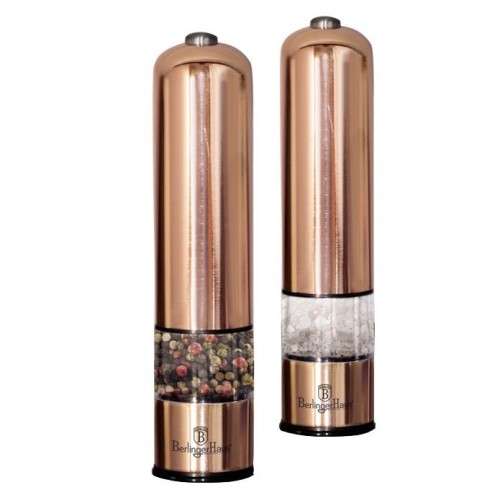 Berlinger Haus 2-Piece Electric Pepper & Salt Mill Set - Rose Gold Edition