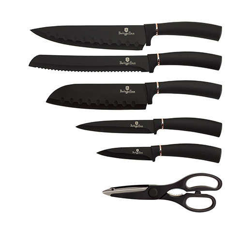 Berlinger Haus 7-Piece Diamond Coating Knife Set with Stand,BH-2422