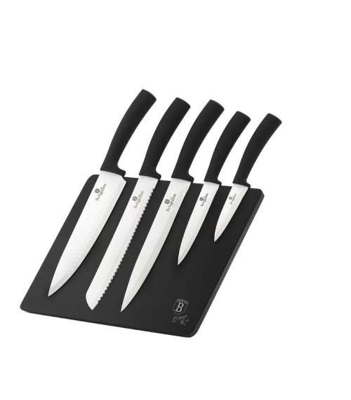 Berlinger Haus 6-Piece Stainless Steel Knife Set with Stand, BH-2411