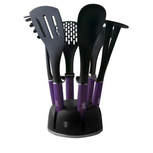 Berlinger Haus 7-Piece Nylon Kitchen Utensil Set - Metallic Line Purple