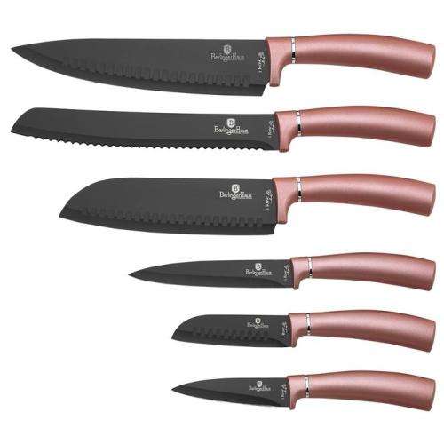 Berlinger Haus 6-Piece Non-Stick Coating Knife Set - i-Rose Edition, BH-2513