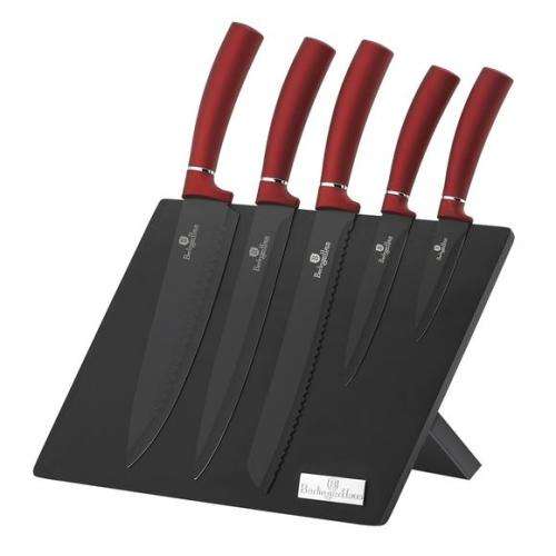 Berlinger Haus 6-Piece Non-Stick Coating Knife Set - Burgundy, BH-2519