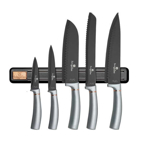 Berlinger Haus 6-Piece Knife Set with Magnetic Hanger - Moonlight Edition, BH-2533