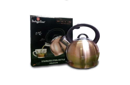 Berlinger Haus 3L Stainless Steel Whistling Kettle - Rose Gold Edition, BH-1075
