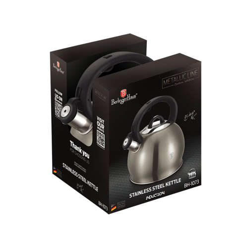 Berlinger Haus Stainless Steel  Whistling Kettle |  3L | Carbon, BH-1073
