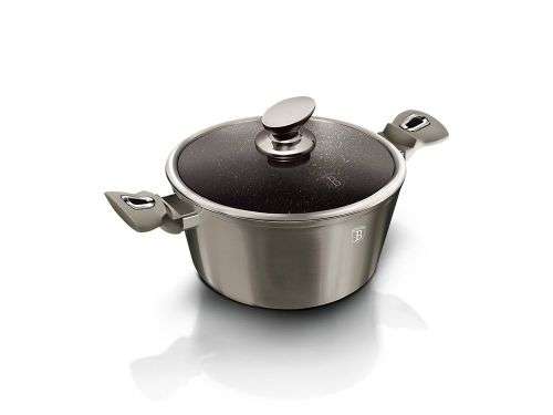 Berlinger Haus  ' Carbon Edition' Marble Coating Casserole With Lid 28cm - BH-1236N