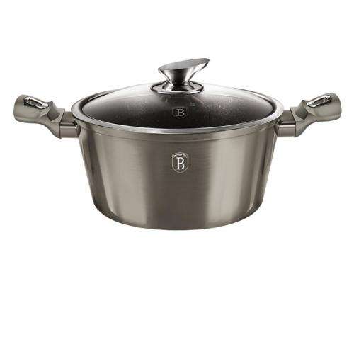 Berlinger Haus  ' Carbon Edition' Marble Coating Casserole With Lid 28cm - BH-1236N