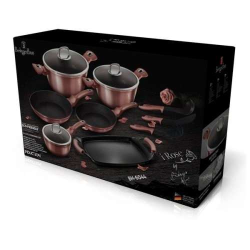 Berlinger Haus 'i-Rose Edition' 12+2 Pieces Marble Coating Cookware Set - BH-6044