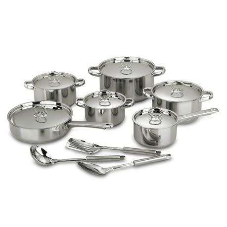15 Piece Heavy Bottom Stainless Steel Cookware Set