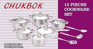 15 Piece Heavy Bottom Stainless Steel Cookware Set