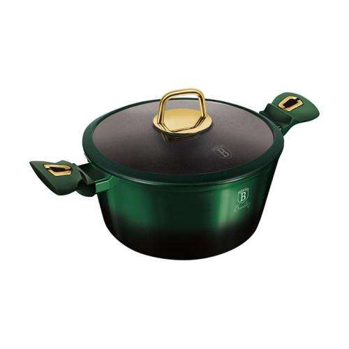 Berlinger Haus 28cm Titanium Coating Casserole with Lid - Emerald Edition
