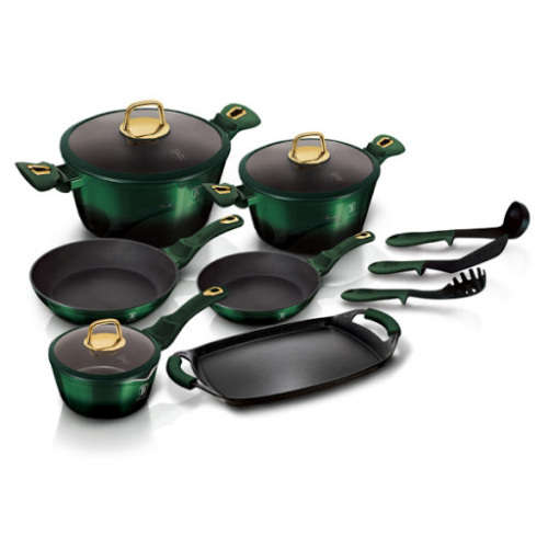 Berlinger Haus BH-6066, 12 Pcs Cookware Set, Emerald Collection