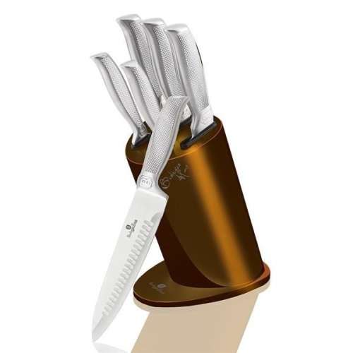 Berlinger Haus BH-2271 6 pcs knife set with stand, gold, Kikoza Collection