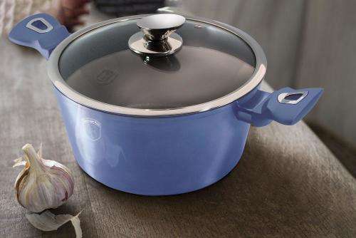 Berlinger Haus Marble Coating Casserole with Lid 20cm - Royal Blue Edition,BH-1654