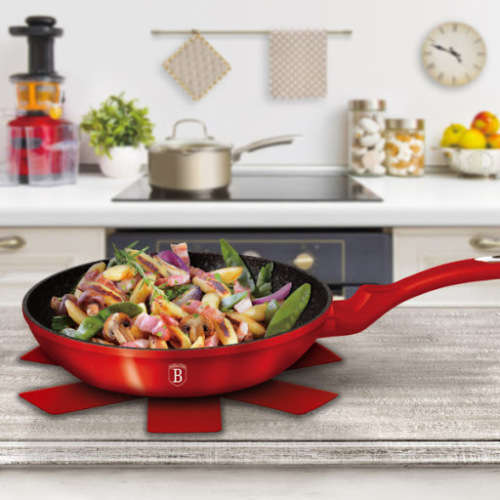 Berlinger Haus Frypan 28 cm, Burgundy Metallic Line,BH-1253