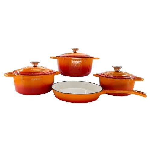 7 Piece Cast Iron Cookware Dish Set