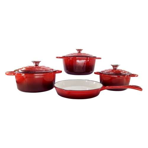 7 Piece Cast Iron Cookware Dish Set