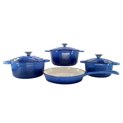 7 Piece Cast Iron Cookware Dish Set