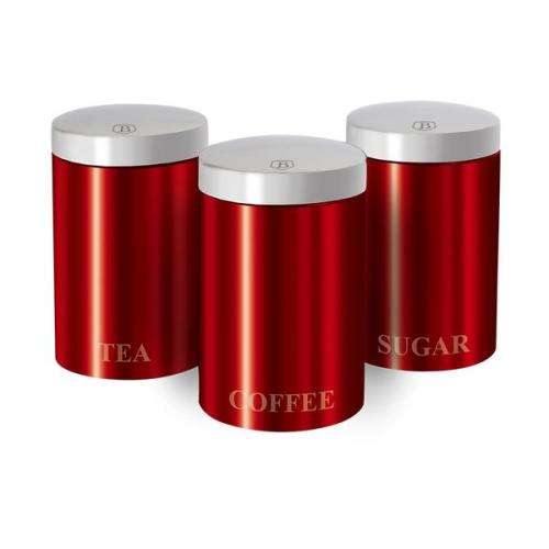 BERLINGER HAUS 3-PIECE CANISTER SET - BURGUNDY