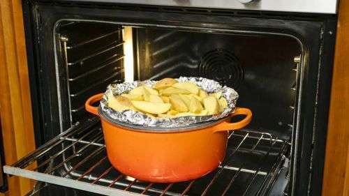 LMA Authentic 7 Piece Cast Iron Dutch Oven Cookware Set - Sunset Orange