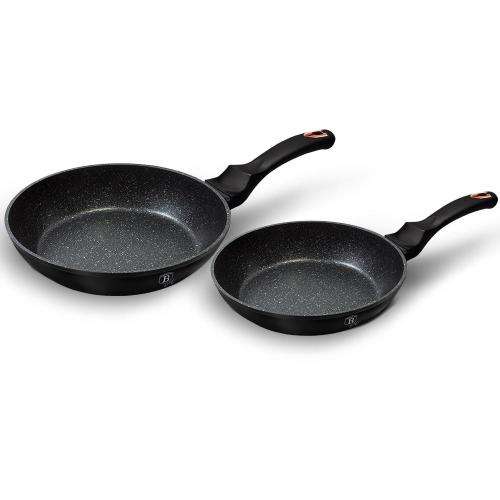 Berlinger Haus 2-Piece Marble Coating Frying pan Set - Black Rose