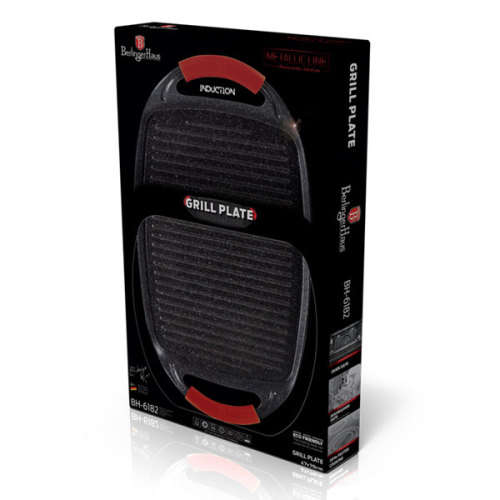 Berlinger Haus 47cm Marble Coating Grill Plate - Burgundy Metallic