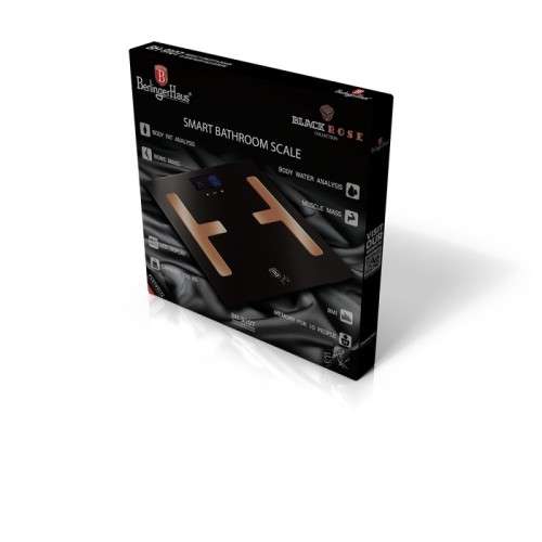 Berlinger Haus 150kg Smart Digital Body Fat Bathroom Scale - Black Rose
