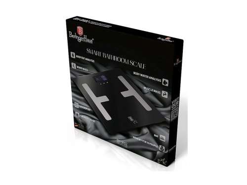 Berlinger Haus 150kg Smart Digital Body Fat Bathroom Scale - Black Silver