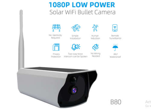 Solar wifi bullet camera-low power