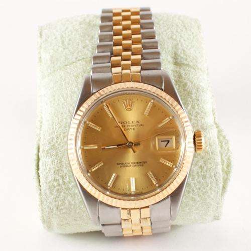 Rolex Oyster Perpetual Date - 18ct Gold and Steel watch