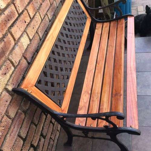 "LATE ENTERY " Cast iron Bench