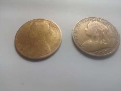 1888  & 1897 ONE PENNYGREAT BRITAIN QUEEN VICTORIA