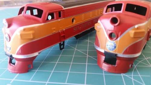 Athearn HO F7A Locomotive Shells Southern Pacific 6054 & 6441
