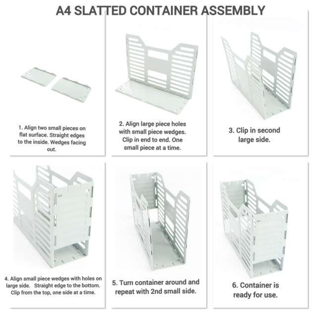 A4 RECYCLED SLATED FILING CONTAINERS - BLACK 15 PACK