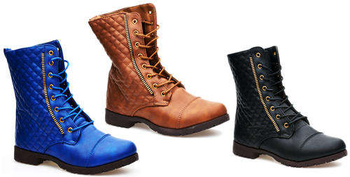Ladies Fashionable Lace-up Quilted Boots (FC580)