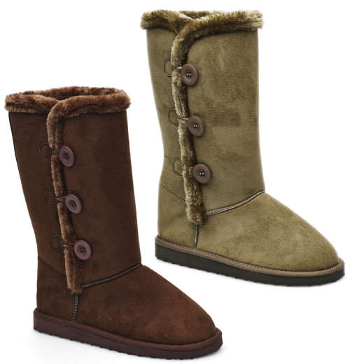 Ladies Hi Boots With 3 Buttons & Fur | 2 Pairs for R260 (FC512)