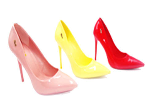 Ladies' Plum Peep Toe Heels | 3 Colours (PU460)