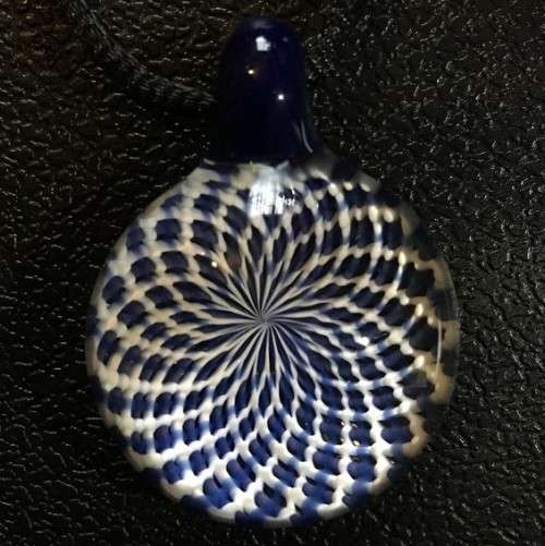 Reticello Designed Glass Art Pendant - By Renowned Glass Artist