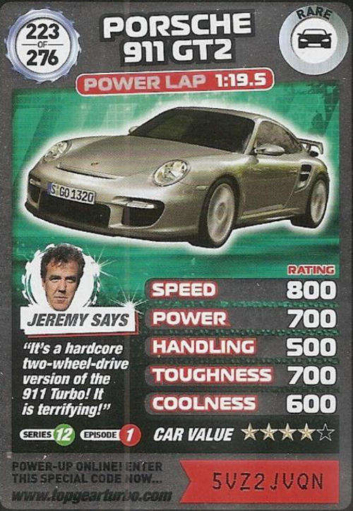 Top Gear Turbo Challenge - Rare - 223 - Porsche 911 GT2