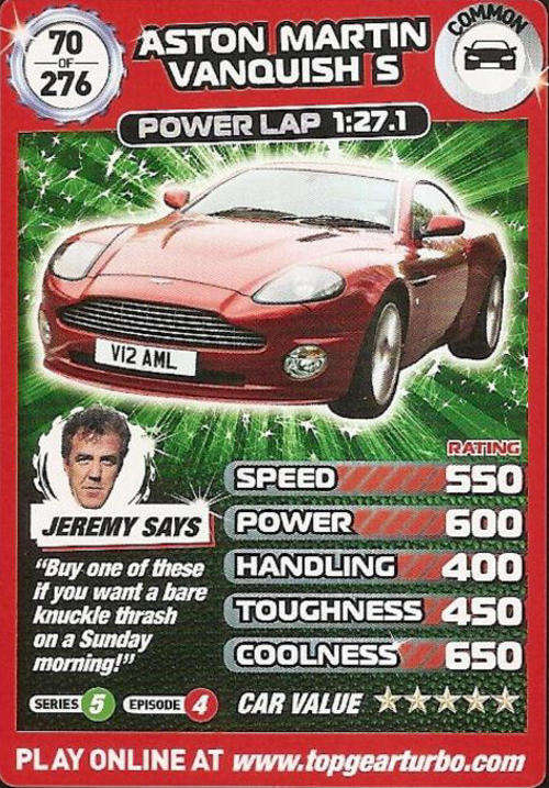 Top Gear Turbo Challenge - Common - 70 - Aston Martin Vanquish S