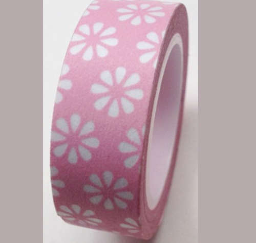 Pink Flowers Washi Tape