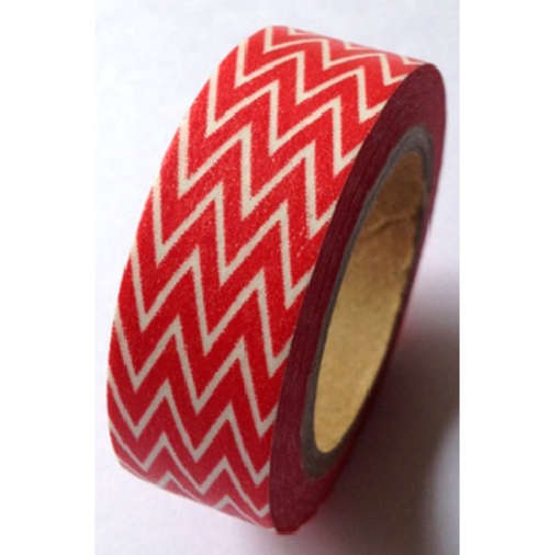 Red Chevron Washi Tape