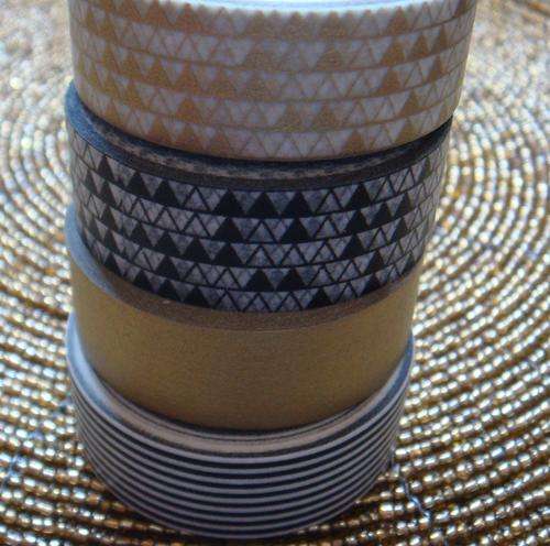 Black and Gold Washi Tape Set