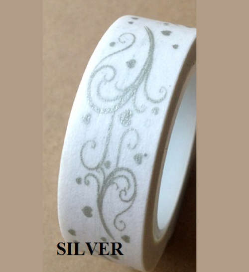 Silver Swirls Washi Tape