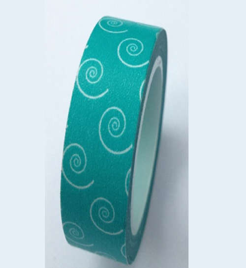 Sea-Green with Spirals Washi Tape