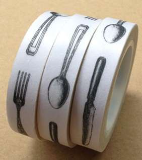 Spoon Knife and Fork Washi Tape